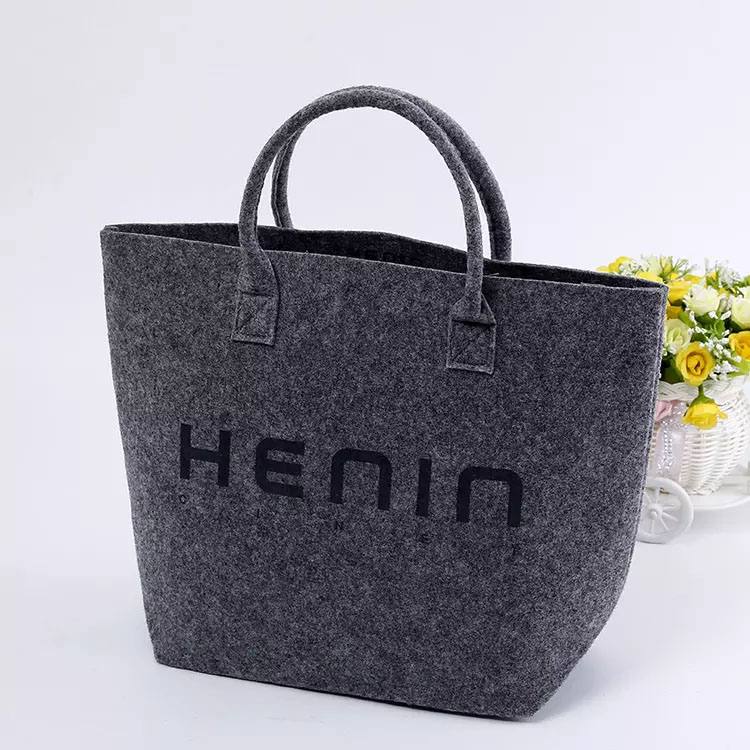라지 펠트 토트백